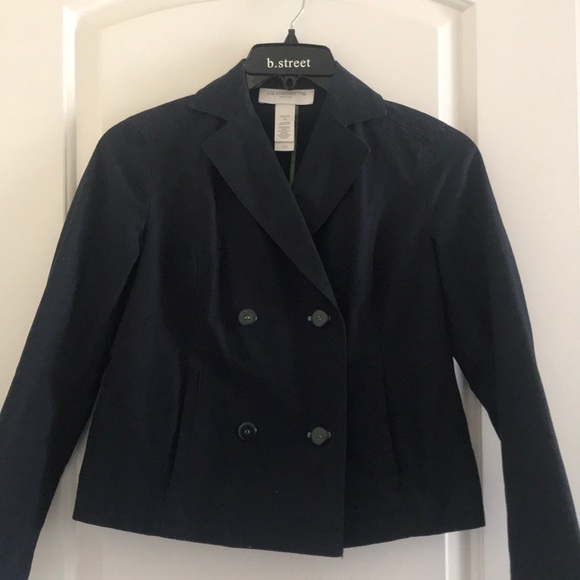 Liz Claiborne 100% Cotton Navy Blue Jacket - Picture 1 of 11